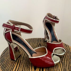 Marni cherry red Peeptoe sandal (size 39)